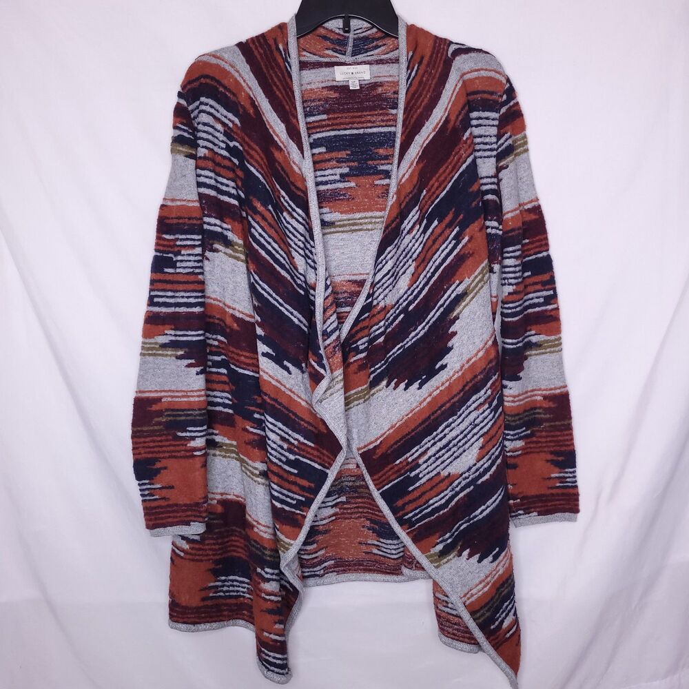 Striped Open Front Cardigan Sweater